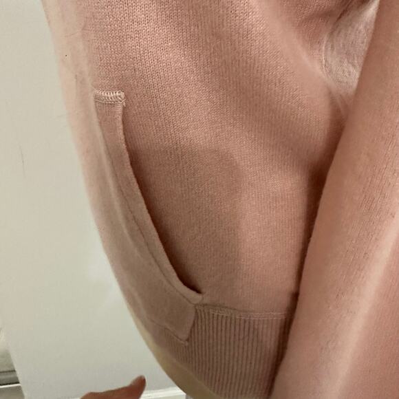 Kit and Ace Womens Light Pink Cashmere Knitted Hoodie Sweater Front Pocket M - Picture 4 of 8